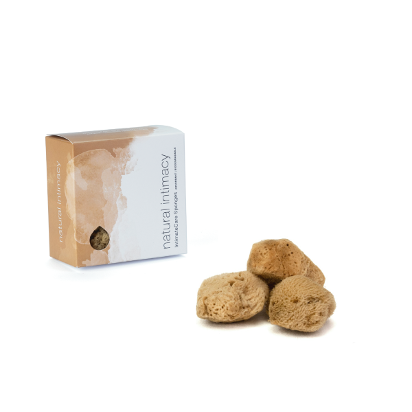 IntimateCare Sponges - 3x 5.5-6.5cm Unbleached - Retail Packaging